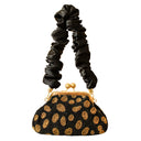 ARNOLDI Black Gold Hand-beaded Clutch In Black & Gold