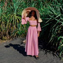 ARUM Flared Bamboo Top in Blush Pink