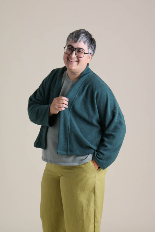 Drifter Cardigan in Marine