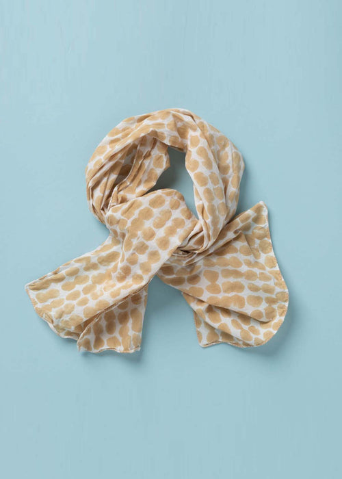 Scarf - Messy Dot Skinny Baked Clay
