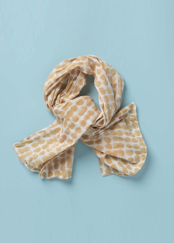 Scarf - Messy Dot Skinny Baked Clay