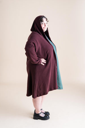 Atlas Cardigan in Wine