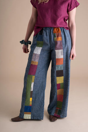 Joystripe Pants in Indigo Chambray