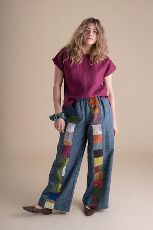 Joystripe Pants in Indigo Chambray