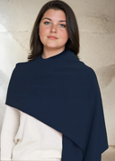 Bedford Recycled Cashmere Wrap Scarf - Navy