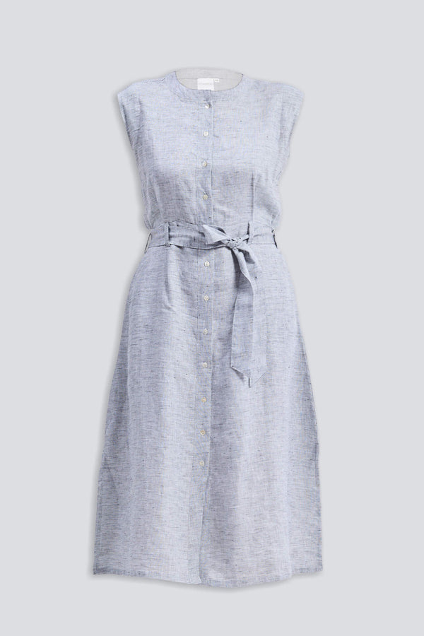 Back Cut Out Linen Dress