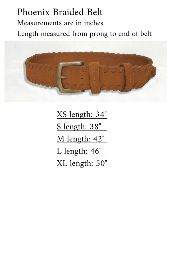 Phoenix Braided Belt in Caramel