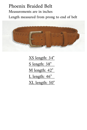 Phoenix Braided Belt in Brushed Suede