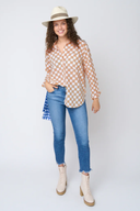 Good Boyfriend Shirt - Checkerboard Mocha