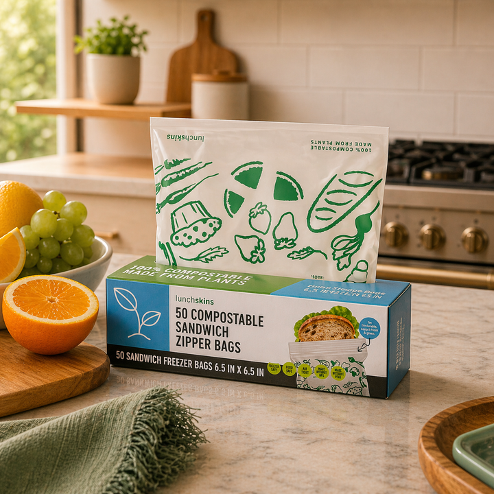 Ziptop Compostable Freezer-Safe Sandwich Storage Bags