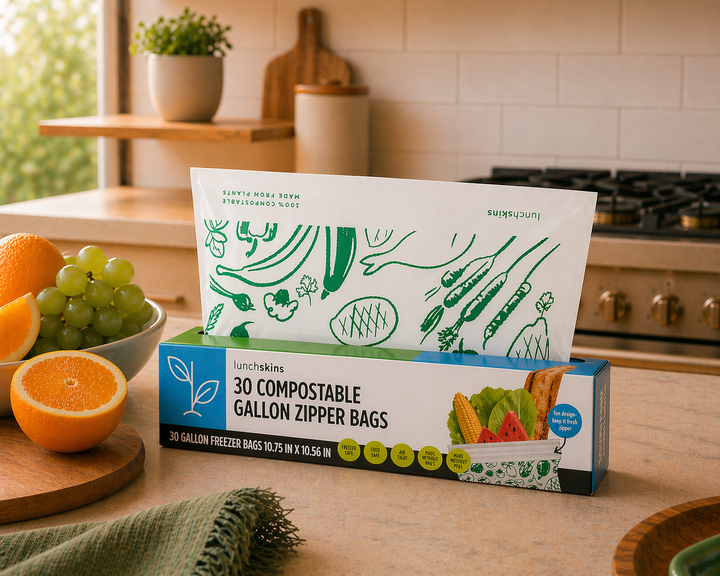 Ziptop Compostable Freezer-Safe Gallon Storage Bags