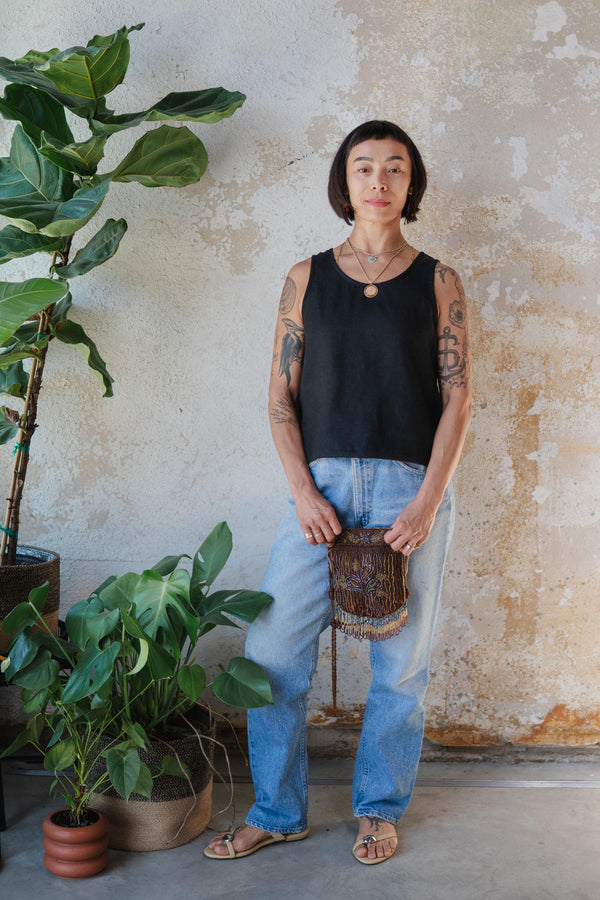 Classic Tank (Updated) in Black Linen