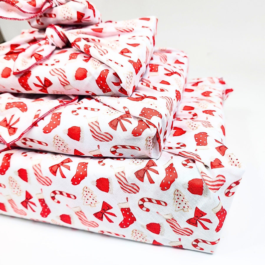 Christmas Cookies and Candy (4 Furoshiki Gift Wraps)