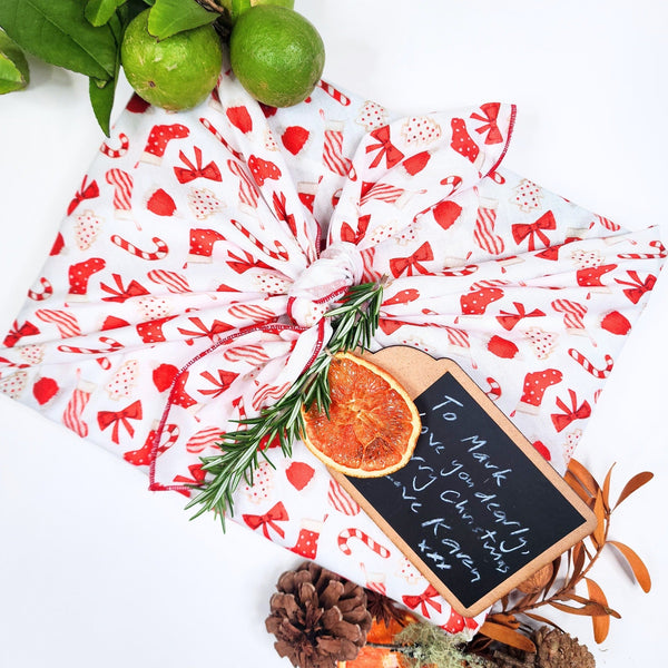 Christmas Cookies and Candy (4 Furoshiki Gift Wraps)