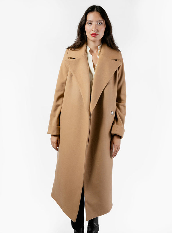 The Dearborn Long Wool Trench Coat - Camel