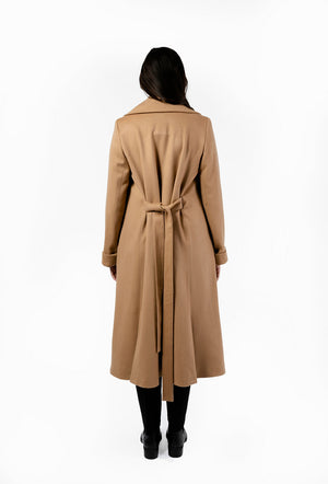 The Dearborn Long Wool Trench Coat - Camel