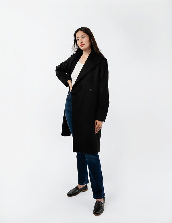 The Southport Wool Coat - Black