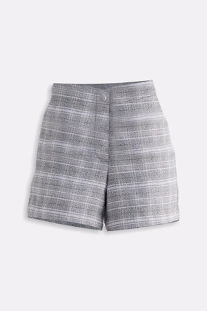 Cotton Tweed Shorts in Grey