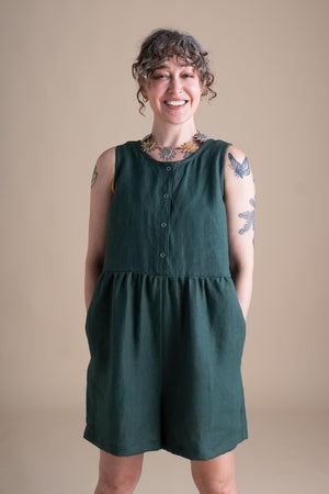 Lisbon Romper in Spruce