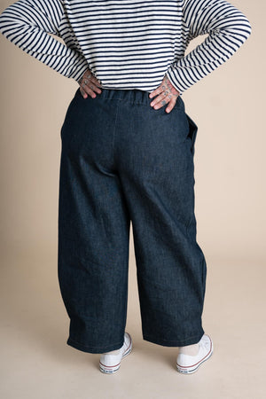 Crescent Moon Pants (Updated) in Cone Denim