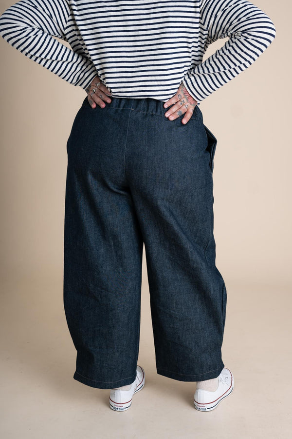 Crescent Moon Pants (Updated) in Cone Denim