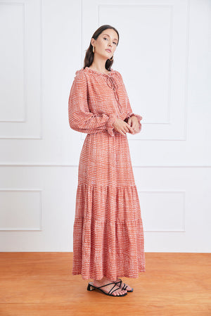 Esme Dress in Saffron Dot