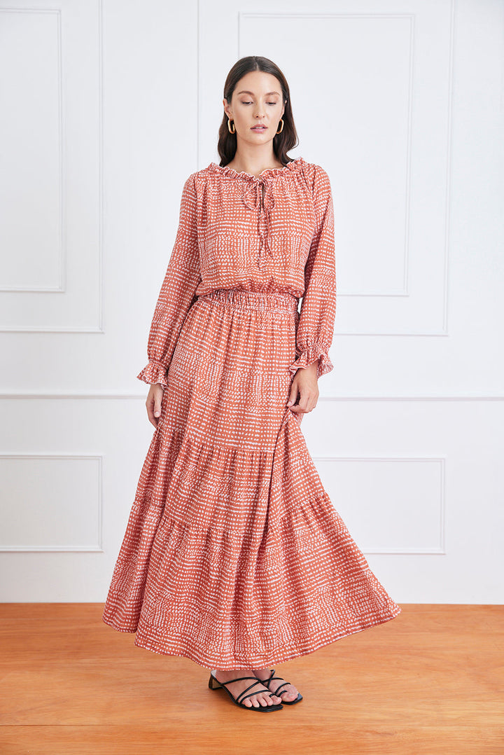 Esme Dress in Saffron Dot