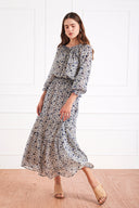 Esme Dress in Sapphire Vines