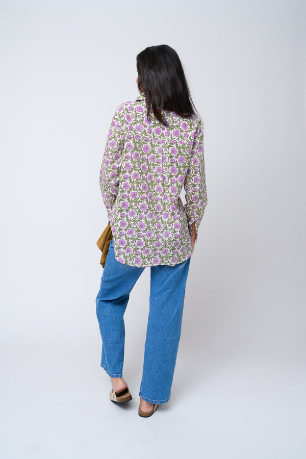 Good Boyfriend Shirt - Darlington Floral Lavender