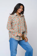 Good Boyfriend Shirt - Darlington Floral Papaya