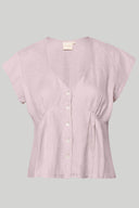 Deep V-neck Top in Pink