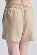 Drawstring Shorts in Neutral Beige