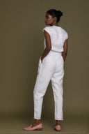 Evening Chai Jumpsuit in White