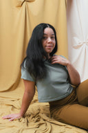 Eden Crop Tee in Pistachio