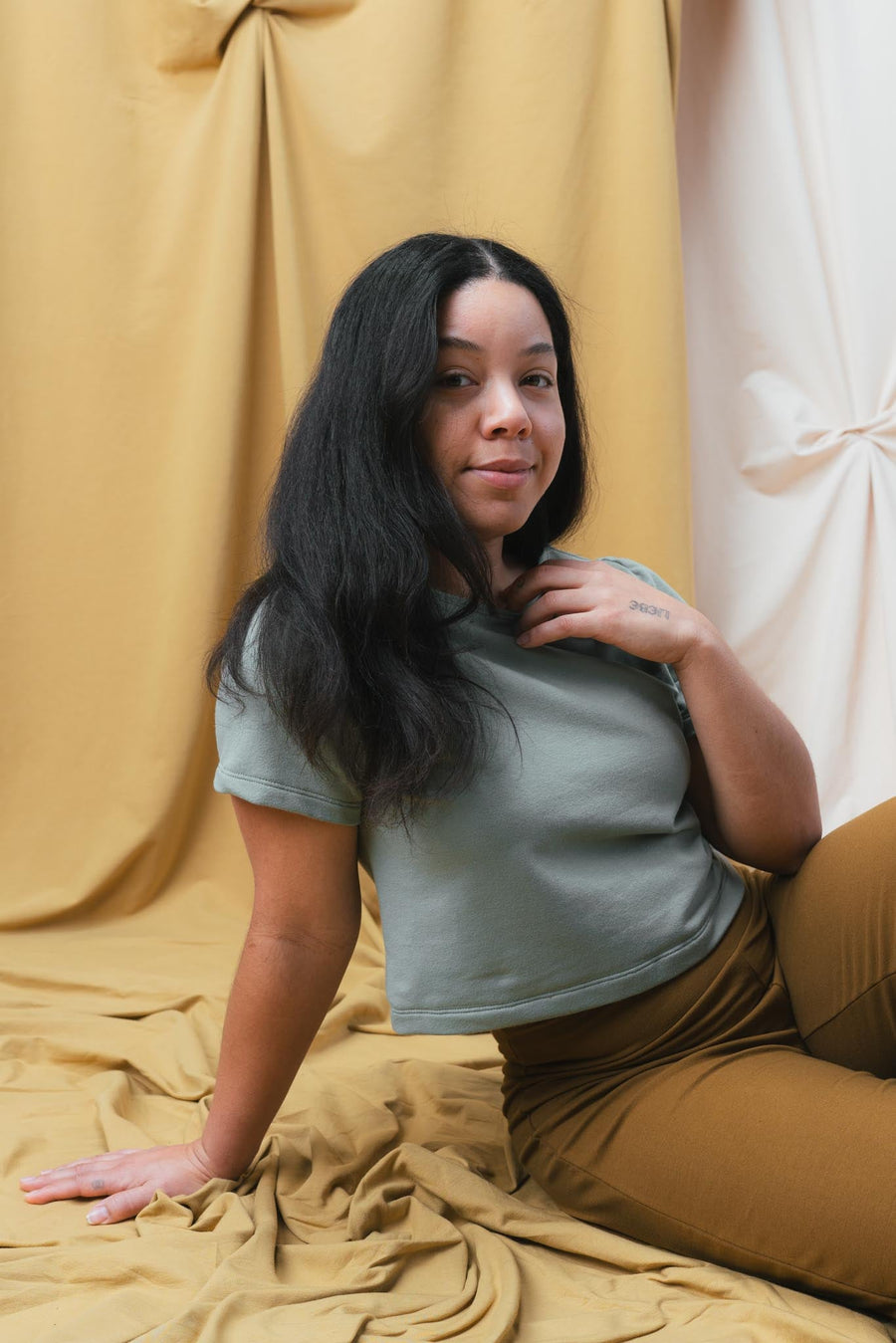 Eden Crop Tee in Pistachio