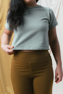Eden Crop Tee in Pistachio
