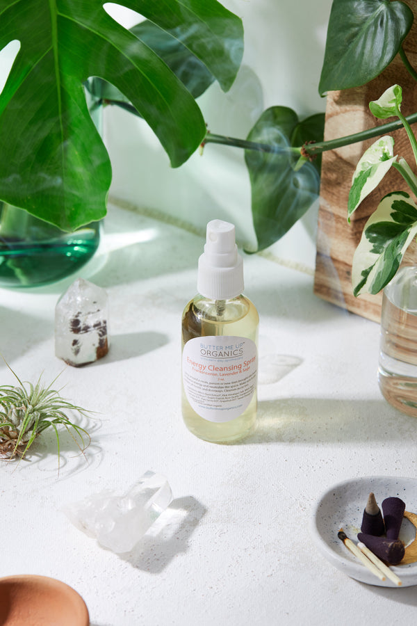 Organic Energy Cleansing Spray / Smudge Spray / Space Clearing / Energy Cleansing / Aura Cleansing / Purifying / Cleanse Negative Energy /