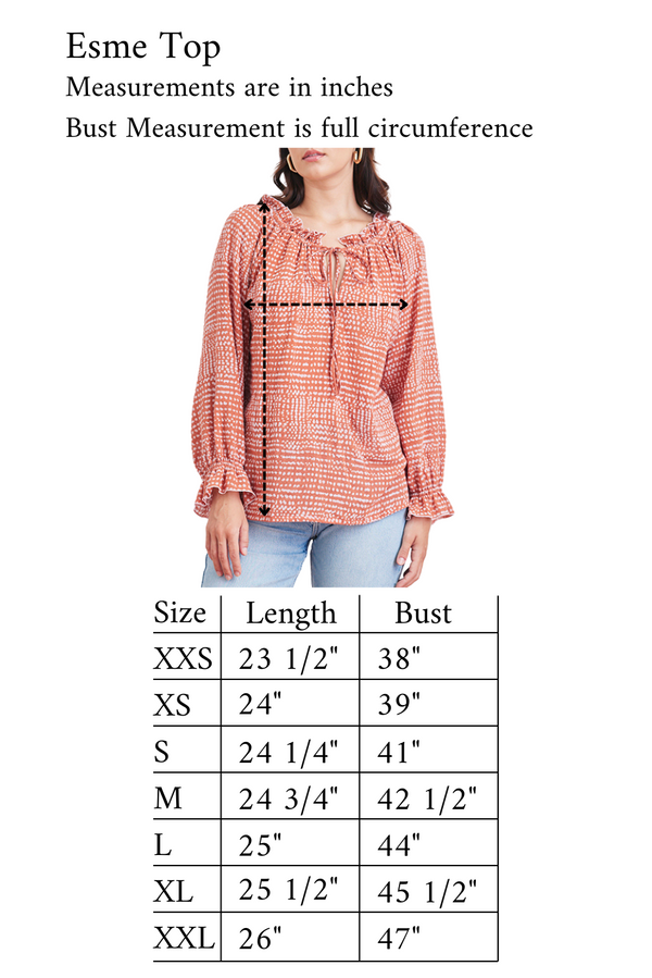 Esme Top in Saffron Dot