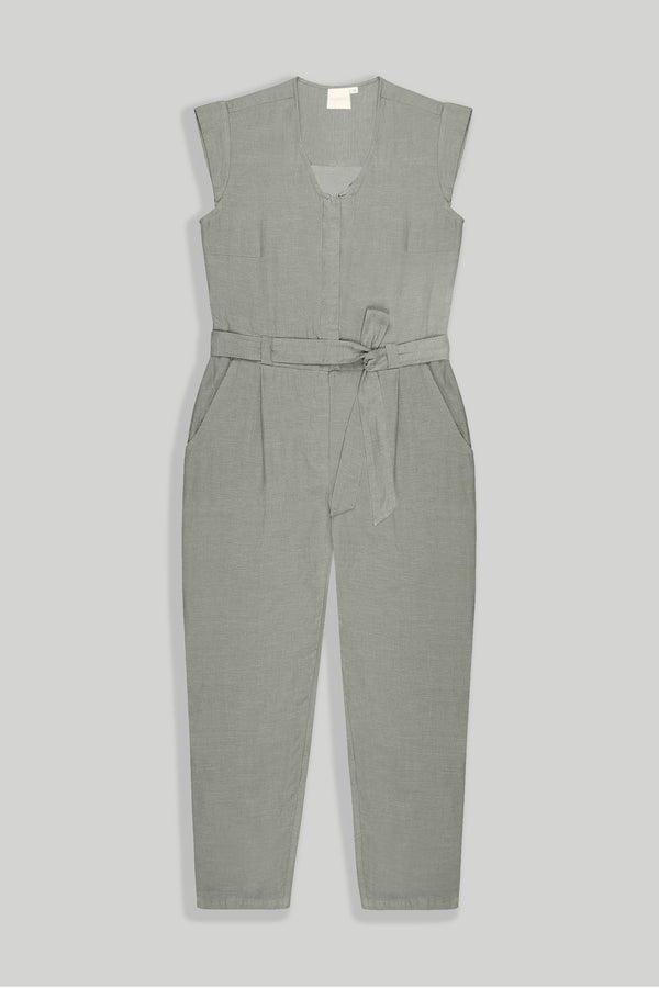Evening Chai Jumpsuit in Dark Green