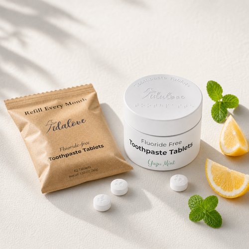 Fluoride-Free Yuzu Mint Toothpaste Tablets — 1 Month