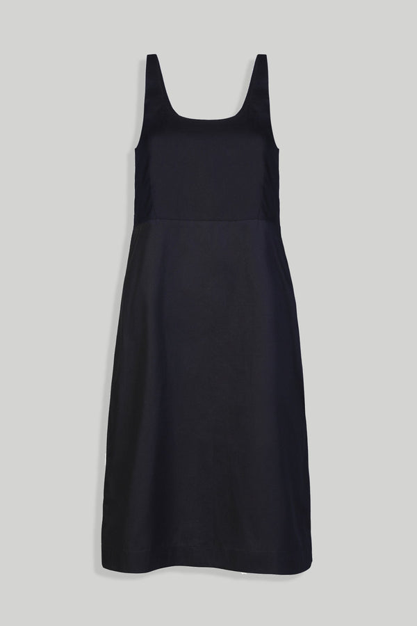 Fitted Knee Length Dress in Black