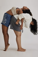 Flowery Days Shorts in Blue Denim