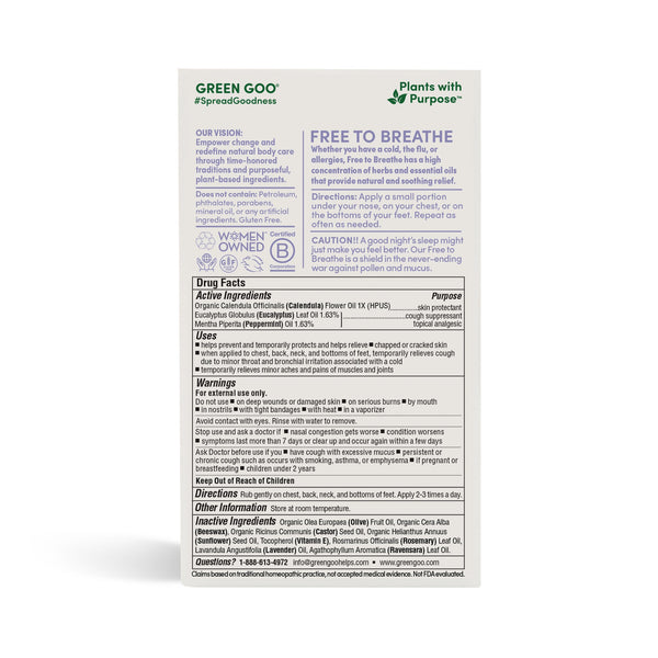 Free To Breathe Natural Decongestant