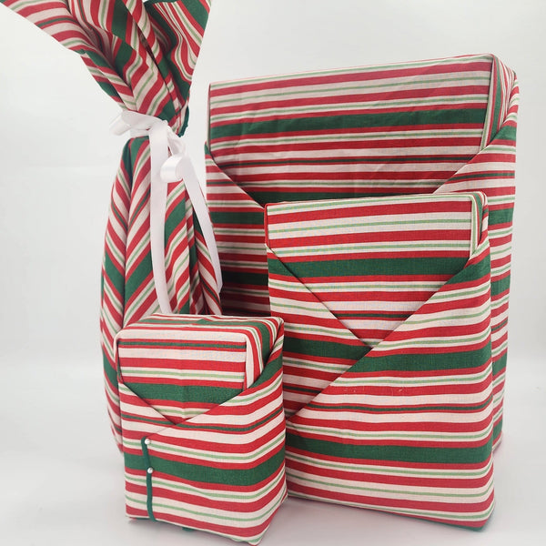 Scandi Julrander (4 Furoshiki Gift Wraps)