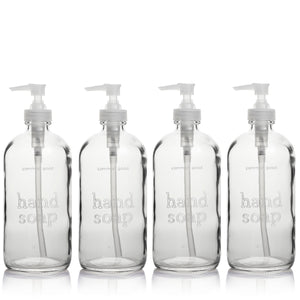 Hand Soap Empty Glass Bottle, 16oz