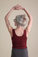 Yoga Crop Tank in Cranberry