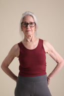 Yoga Crop Tank in Cranberry