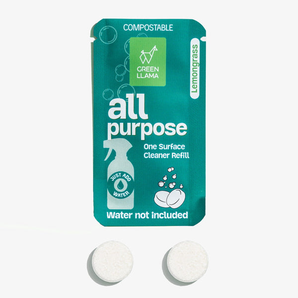 All-Purpose Spray Glass Bottle Cleaning Kit with Lemongrass Essential Oil