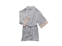 Calla Modal Kimono with Lace, Champagne / Heather Grey