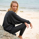 HALEY Bamboo Fleece Sweaters, in Black